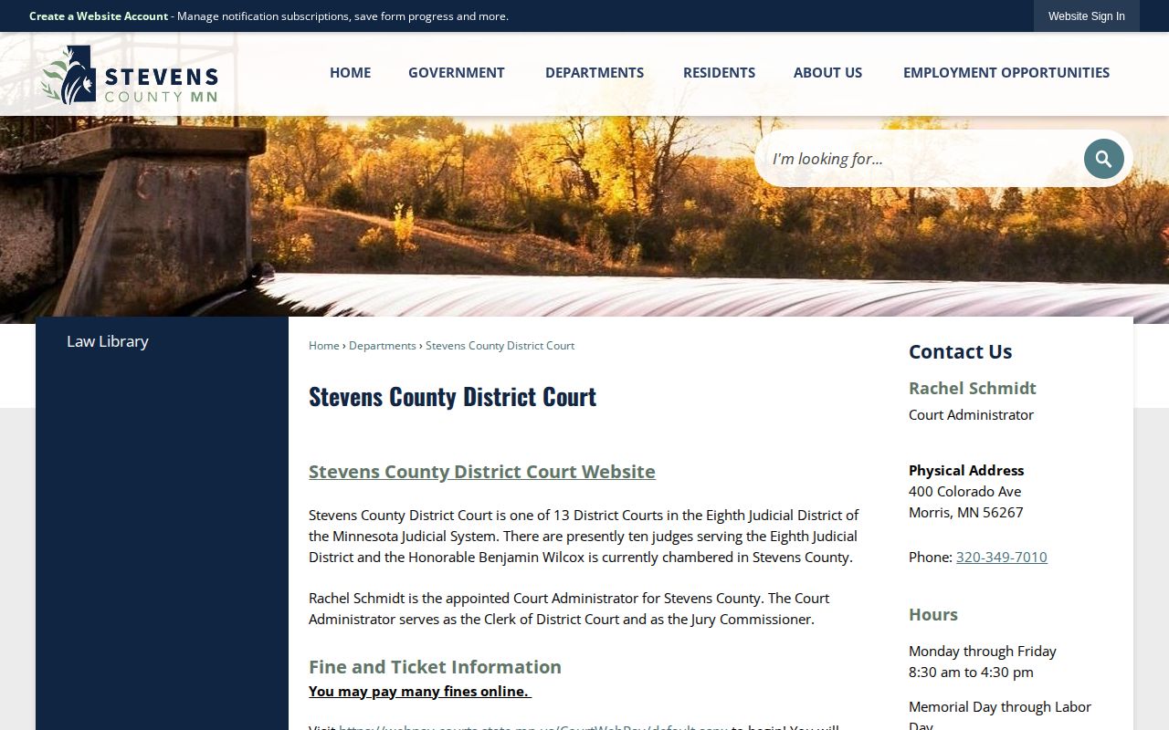 Stevens County release record court search instructions and county prefix 75